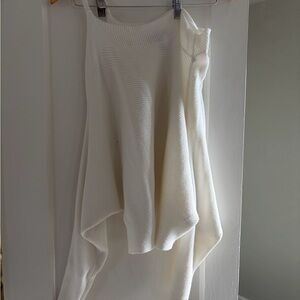 Forever 21 Cream Ribbed Knit Top